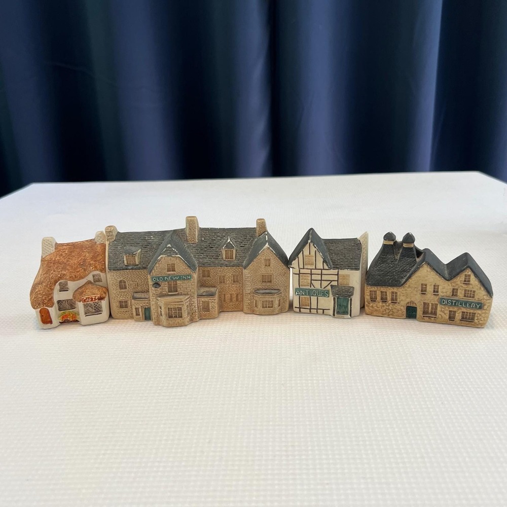 Philip Laureston England Miniature Village Old New Inn Distillery 4pc Set - READ